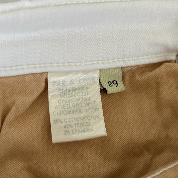 NWT  Rag & Bone DRE Boyfriend jeans in White Size 29 - Picture 5 of 5